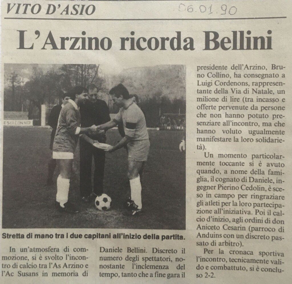 06.01.1990, Messaggero Veneto - Primo Memorial Bellini