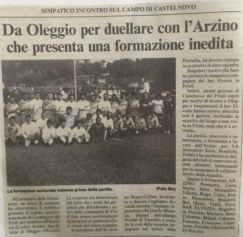 09.08.1989, Messaggero Veneto - Una bizzarra amichevole