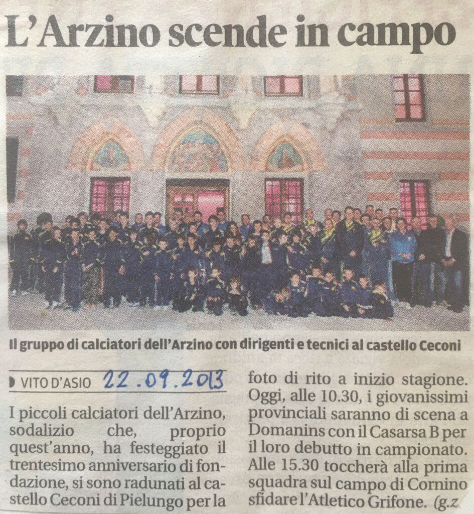 22.09.2013, Messaggero Veneto - Trentennale in Castello